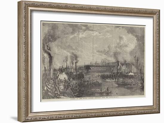Launch of The Royal Albert Sketched from the River-null-Framed Giclee Print
