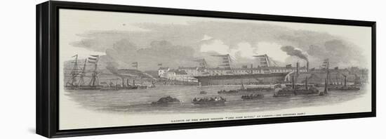 Launch of the Screw Collier The John Bowes, at Jarrow-null-Framed Premier Image Canvas