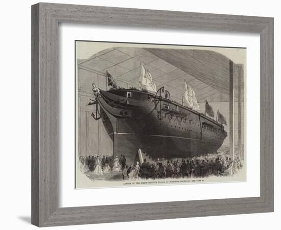 Launch of the Screw-Corvette Thalia at Woolwich Dockyard-Edwin Weedon-Framed Giclee Print