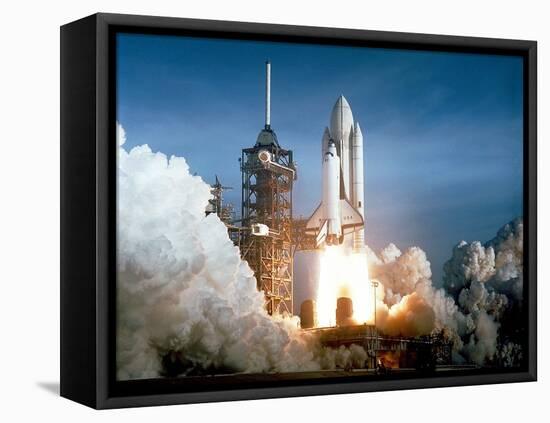 Launch of the Space Shuttle Challenger from Kennedy Space Center,1984-null-Framed Premier Image Canvas