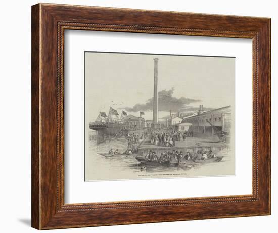 Launch of the Taman, Iron Steamer, at Millwall, Poplar-null-Framed Giclee Print