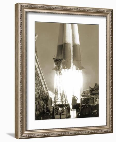 Launch of Vostok 1 Spacecraft, 1961-Detlev Van Ravenswaay-Framed Photographic Print