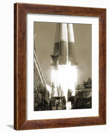 Launch of Vostok 1 Spacecraft, 1961-Detlev Van Ravenswaay-Framed Photographic Print