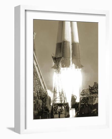 Launch of Vostok 1 Spacecraft, 1961-Detlev Van Ravenswaay-Framed Photographic Print