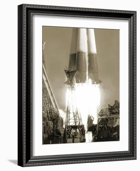 Launch of Vostok 1 Spacecraft, 1961-Detlev Van Ravenswaay-Framed Photographic Print