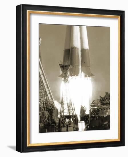 Launch of Vostok 1 Spacecraft, 1961-Detlev Van Ravenswaay-Framed Photographic Print