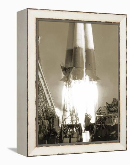 Launch of Vostok 1 Spacecraft, 1961-Detlev Van Ravenswaay-Framed Premier Image Canvas