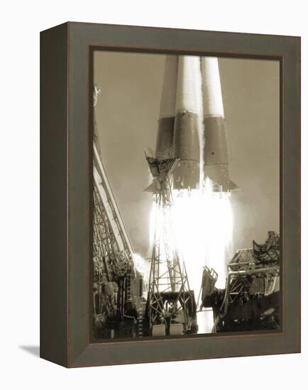 Launch of Vostok 1 Spacecraft, 1961-Detlev Van Ravenswaay-Framed Premier Image Canvas