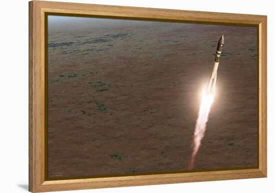 Launch of Vostok 1 Spacecraft, Artwork-Detlev Van Ravenswaay-Framed Premier Image Canvas