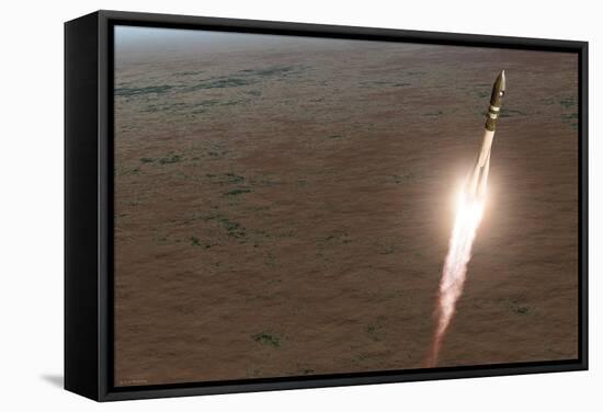 Launch of Vostok 1 Spacecraft, Artwork-Detlev Van Ravenswaay-Framed Premier Image Canvas