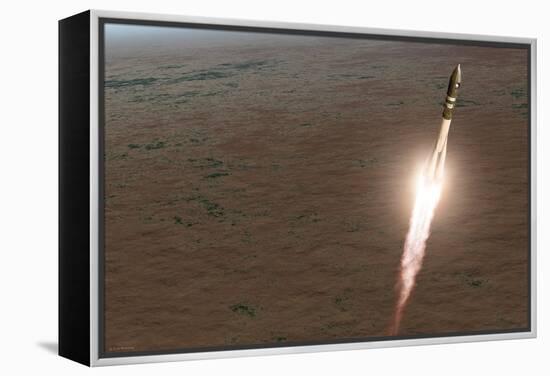 Launch of Vostok 1 Spacecraft, Artwork-Detlev Van Ravenswaay-Framed Premier Image Canvas