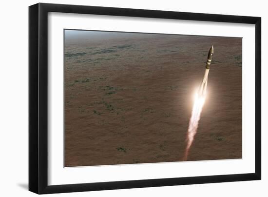 Launch of Vostok 1 Spacecraft, Artwork-Detlev Van Ravenswaay-Framed Photographic Print