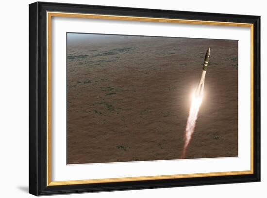 Launch of Vostok 1 Spacecraft, Artwork-Detlev Van Ravenswaay-Framed Photographic Print