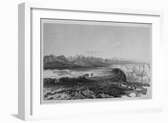 Launching Boats across a Reef Opposite to Mount Conybeare-Edward Finden-Framed Giclee Print