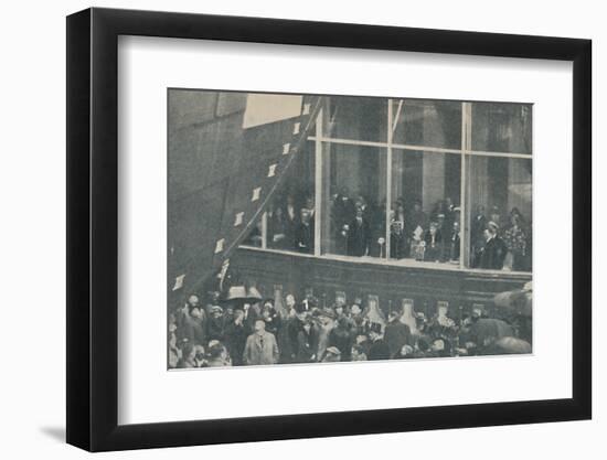 'Launching of giant new British liner the RMS Queen Mary, September 26, 1934', (1936)-Unknown-Framed Photographic Print