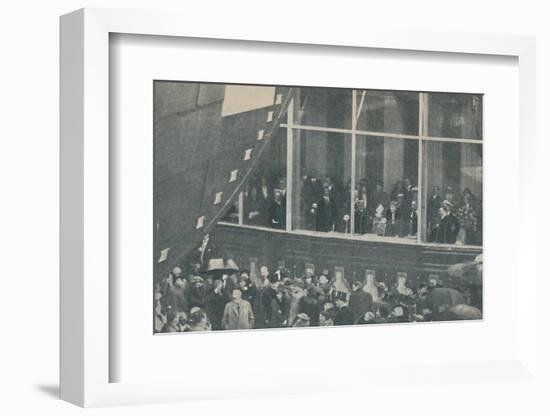 'Launching of giant new British liner the RMS Queen Mary, September 26, 1934', (1936)-Unknown-Framed Photographic Print