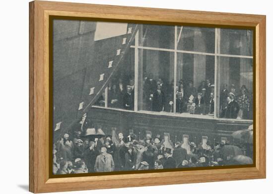 'Launching of giant new British liner the RMS Queen Mary, September 26, 1934', (1936)-Unknown-Framed Premier Image Canvas