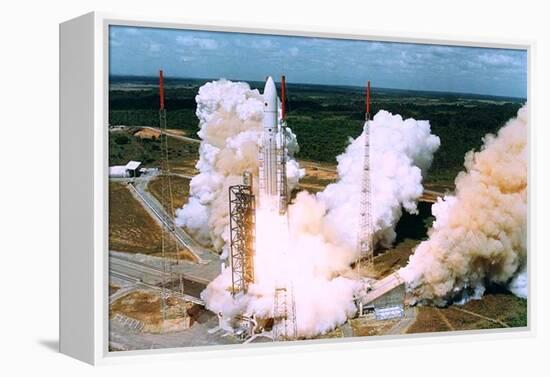 Launching of Of the Second Ariane-5, Kourou, French Guiana on 30 October 1997-null-Framed Stretched Canvas