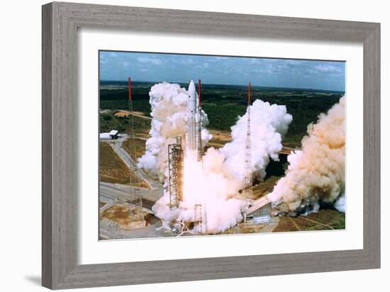 Launching of Of the Second Ariane-5, Kourou, French Guiana on 30 October 1997-null-Framed Photo