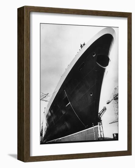 Launching of the Queen Elizabeth II Oceanliner-Terence Spencer-Framed Photographic Print