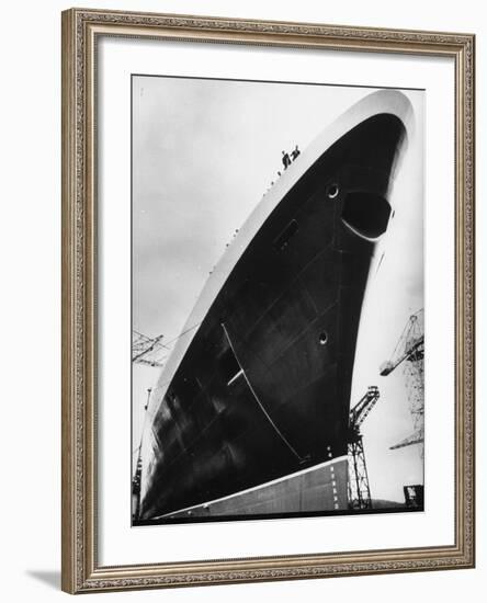 Launching of the Queen Elizabeth II Oceanliner-Terence Spencer-Framed Photographic Print