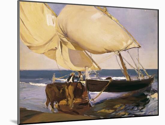 Launching the Boat-Joaquín Sorolla y Bastida-Mounted Art Print