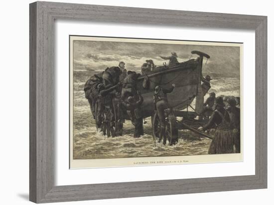 Launching the Life Boat-John Dawson Watson-Framed Giclee Print