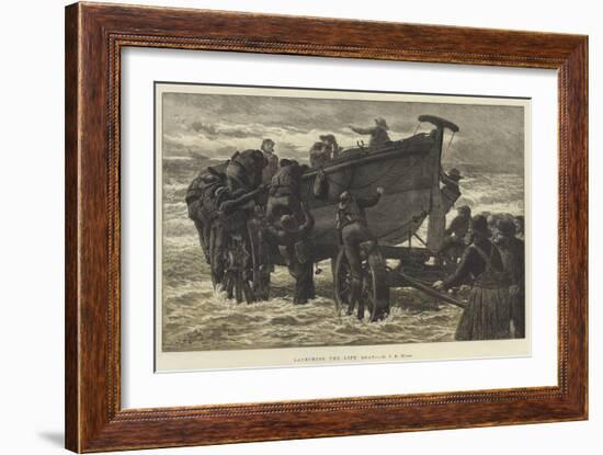 Launching the Life Boat-John Dawson Watson-Framed Giclee Print