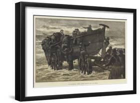 Launching the Life Boat-John Dawson Watson-Framed Giclee Print