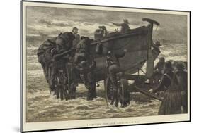 Launching the Life Boat-John Dawson Watson-Mounted Giclee Print