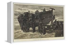 Launching the Life Boat-John Dawson Watson-Framed Premier Image Canvas
