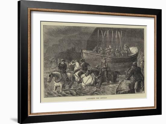 Launching the Lifeboat-William Ralston-Framed Giclee Print