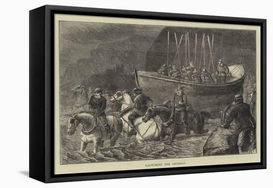 Launching the Lifeboat-William Ralston-Framed Premier Image Canvas