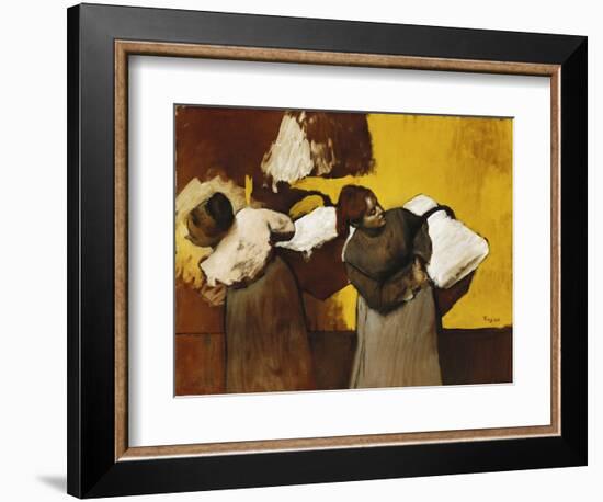 Laundresses; Blanchisseuses, C.1876-Edgar Degas-Framed Giclee Print