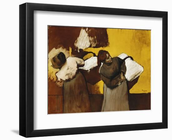 Laundresses; Blanchisseuses, C.1876-Edgar Degas-Framed Giclee Print