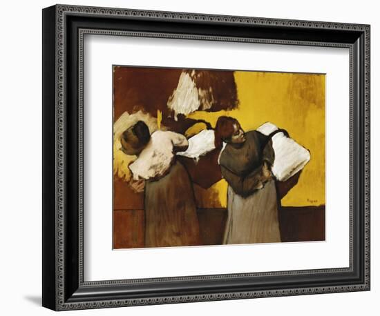 Laundresses; Blanchisseuses, C.1876-Edgar Degas-Framed Giclee Print