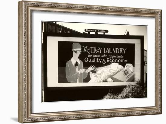 Laundry Billboard-null-Framed Art Print