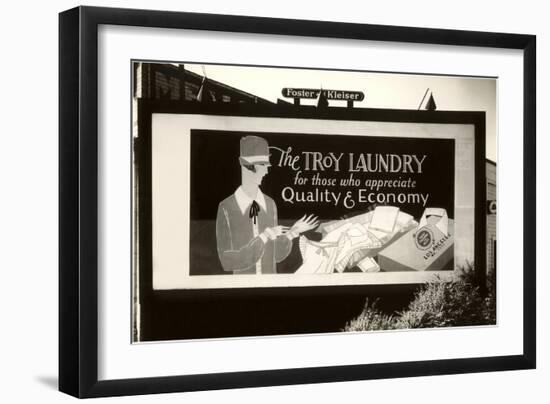 Laundry Billboard-null-Framed Art Print