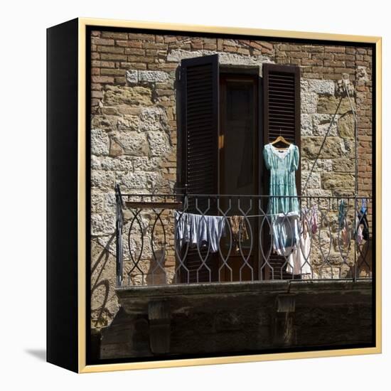 Laundry Day Colle Di Val D'Elsa Provincia Di Sienna-Mike Burton-Framed Premier Image Canvas