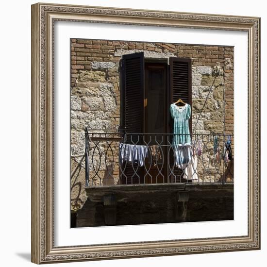 Laundry Day Colle Di Val D'Elsa Provincia Di Sienna-Mike Burton-Framed Photographic Print