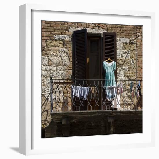 Laundry Day Colle Di Val D'Elsa Provincia Di Sienna-Mike Burton-Framed Photographic Print