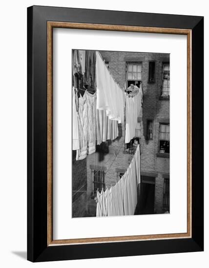 Laundry Drying on Lines-Philip Gendreau-Framed Photographic Print