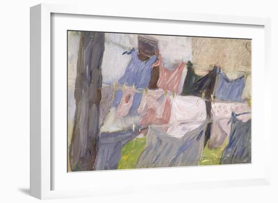 Laundry Fluttering in the Wind. Flatternde Wäsche im Wind-Franz Marc-Framed Giclee Print