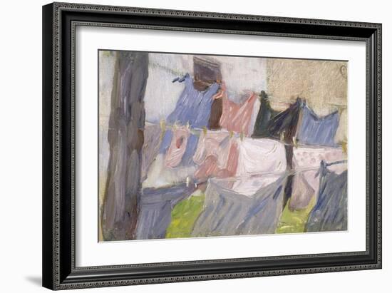 Laundry Fluttering in the Wind. Flatternde Wäsche im Wind-Franz Marc-Framed Giclee Print