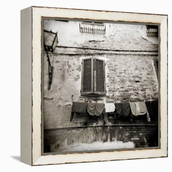 Laundry Hanging from Wall of Old Building, Siena, Tuscany, Italy-Lee Frost-Framed Premier Image Canvas