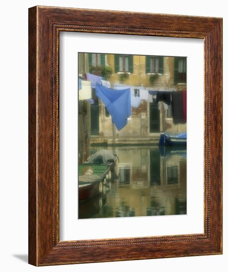 Laundry Hung over Canal to Dry, the Ghetto, Venice, Veneto, Italy, Europe-Lee Frost-Framed Photographic Print