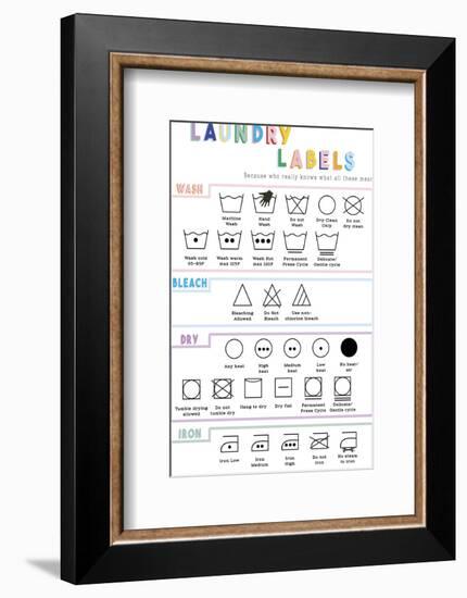 Laundry Labels-Clara Wells-Framed Art Print