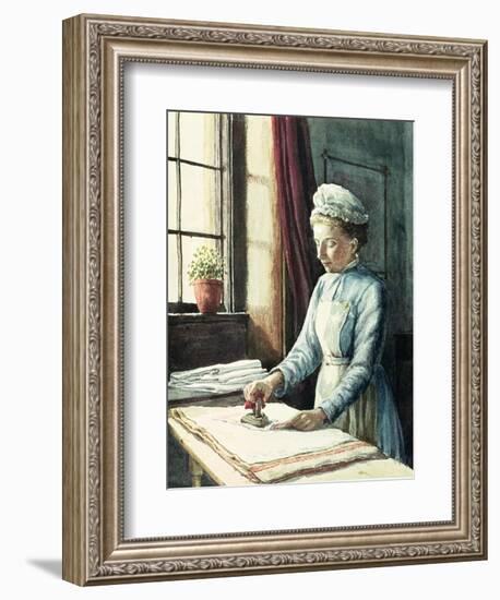 Laundry Maid, circa 1880-null-Framed Giclee Print