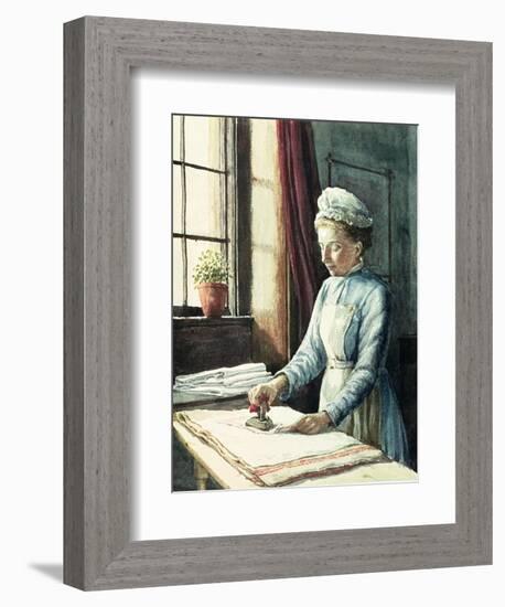 Laundry Maid, circa 1880-null-Framed Giclee Print