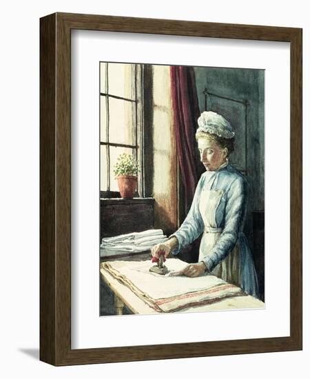 Laundry Maid, circa 1880-null-Framed Giclee Print